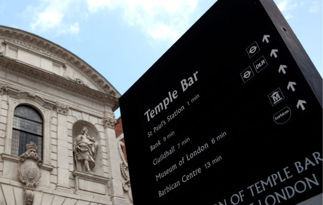 temple bar sign